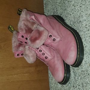 Pink Fur lined Doc Martens